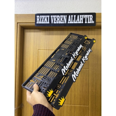 KİŞİYE ÖZEL LAZER KESİM PLAKALIK (3D Çıkıntılı) 1 Takım