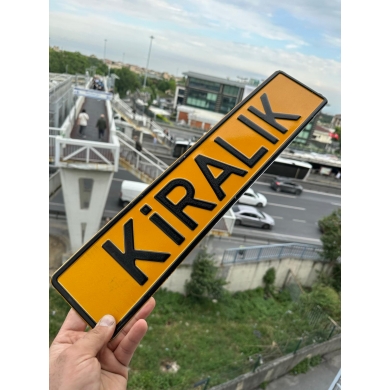 Kiralık Yazılı Sarı Dekor Plaka, Yazi Dekor Plaka, Isme Özel Plaka, Galeri Plakası